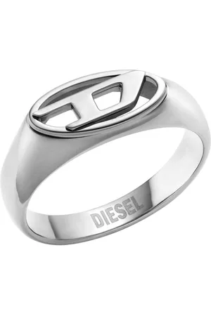 Diesel Stainless Steel Signet Ring Rings Unisex