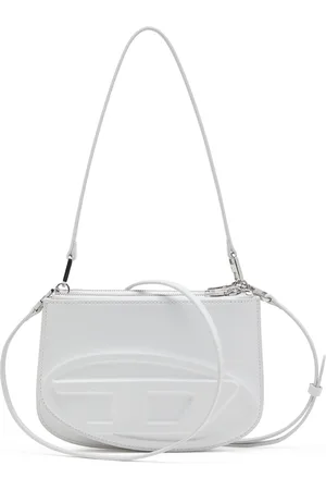 Diesel 1DR Twin-Double-pouch shoulder bag in printed leather Shoulder Bags Woman