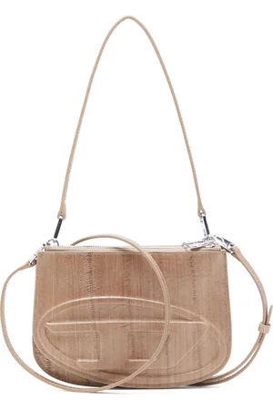 Diesel 1DR Twin-Double-pouch shoulder bag in printed leather Shoulder Bags Woman