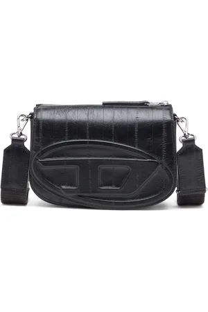 Diesel 1DR-Camera bag in eel-effect leather Crossbody Bags Unisex