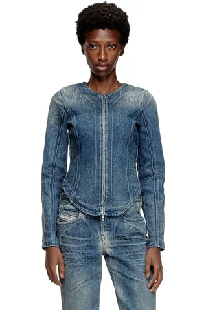Diesel Jacket in Ghost Embossed denim Denim Jackets Woman