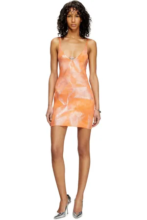 Diesel Knitted dress with metallic accent Dresses Woman