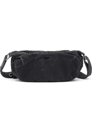 Diesel Rave-Small crossbody bag in faded denim Crossbody Bags Man