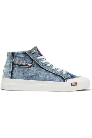 Diesel S-Athos-High-top denim sneakers with pocket detail Sneakers Man