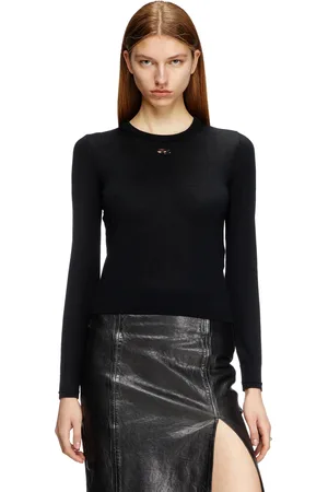 Diesel Wool jumper with cut-out logo Knitwear Woman