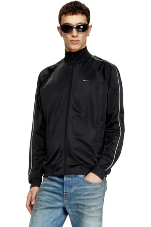 Diesel Track jacket with micro-logo embroidery Sweaters Man
