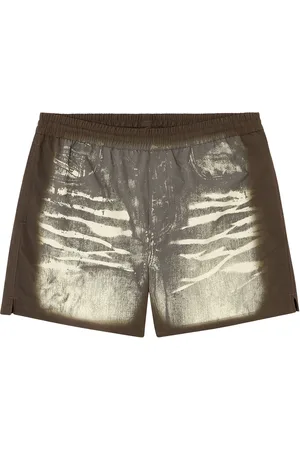 Diesel Mid-length swim shorts with denim print Swim shorts Man