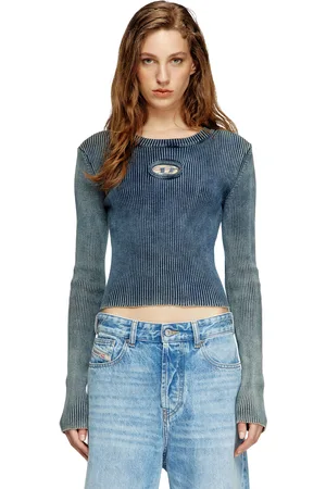 Diesel Rib-knit top with Oval D Tops Woman