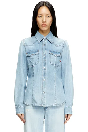 Diesel Western shirt in denim Denim Shirts Woman