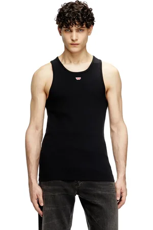 Diesel Tank top with mini D logo patch T-Shirts Man