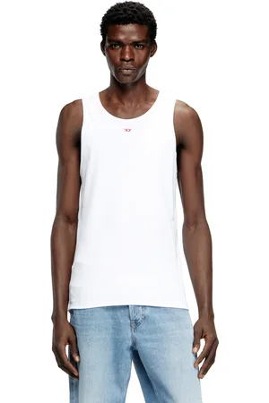 Diesel Tank top with mini D logo patch T-Shirts Man