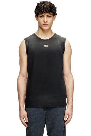 Diesel Faded tank top with cut-out Oval D T-Shirts Man
