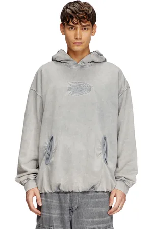 Diesel Gathered acid-wash hoodie Sweaters Unisex