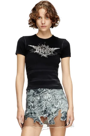 Diesel T-shirt with winged foil print T-Shirts Woman