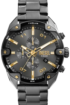 Diesel Spiked Two-Tone Stainless Steel Watch Timeframes Man