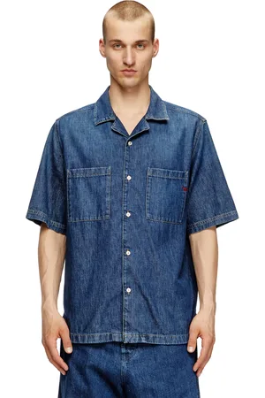 Diesel Bowling shirt in denim Denim Shirts Man