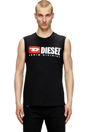 Diesel Tank top with chest logo print T-Shirts Man