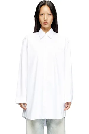 Diesel Short shirt dress with embroidered logo Shirts Woman