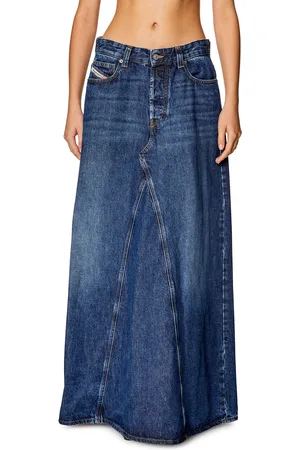 Diesel Long skirt in denim Skirts Woman