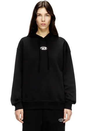 Diesel Hoodie with metal-effect Oval D logo Sweaters Woman