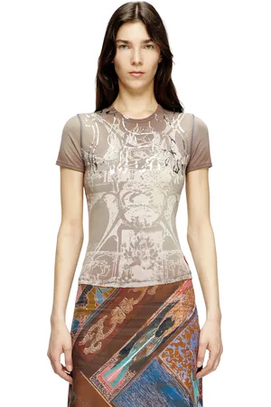 Diesel T-shirt with foil print T-Shirts Woman