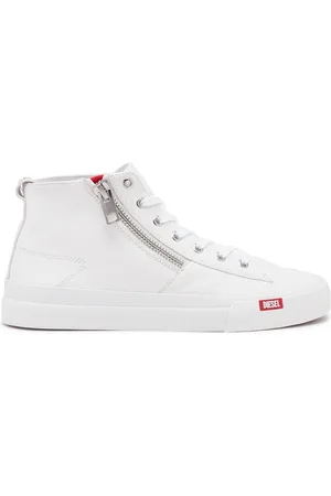 Diesel S-Athos Zip-High-top sneakers in premium leather Sneakers Man