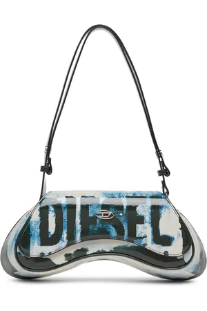 Diesel Play-Shoulder bag in printed glossy PU Shoulder Bags Woman