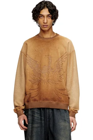Diesel Faded sweatshirt with devoré Phoenix logo Sweaters Man