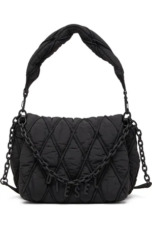 Diesel Charm-D M-Shoulder bag in quilted nylon Shoulder Bags Woman