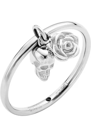 Diesel Stainless Steel Skull Charm Ring Rings Unisex