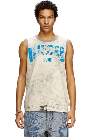 Diesel Treated tank top with Core logo T-Shirts Man