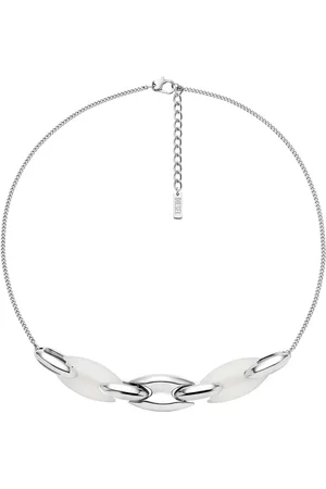 Diesel Stainless Steel and Silicone Metamorph Chain Necklace Necklaces Unisex