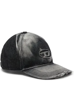 Diesel Baseball cap in destroyed denim Caps Man