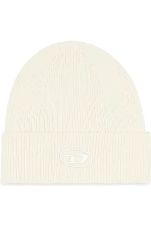 Diesel Ribbed beanie with D embroidery Knit caps Unisex