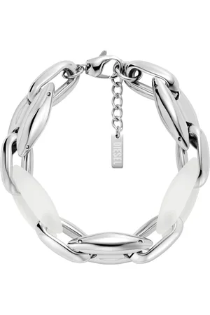 Diesel Stainless Steel and Silicone Metamorph Chain Bracelet Bracelets Unisex