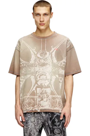 Diesel T-shirt with tonal medieval print T-Shirts Man