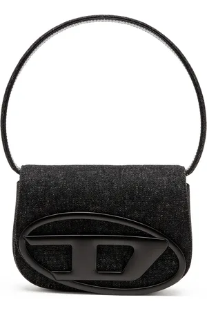 Diesel 1DR-Iconic shoulder bag in washed denim Shoulder Bags Woman