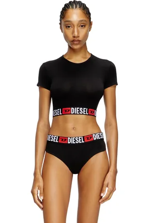 Diesel Cropped top with logo band Tops Woman
