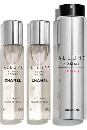 CHANEL ALLURE HOMME SPORT FLAKON TWIST AND SPRAY Z ZESTAWEM WYMIENNYCH WKŁADÓW 3 X 20 ml – WODA KOLOŃSKA 60 ml Męskie
