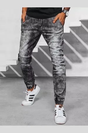 D-Street Spodnie męskie jeansowe joggery czarne UX3943