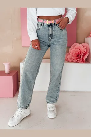 D-Street Spodnie damskie jeansowe mom fit MERTINE niebieskie UY2503