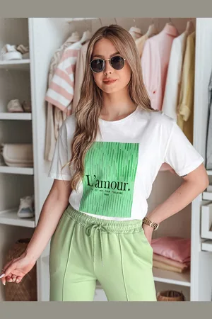 D-Street T-shirt damski LAMOUR biały RY2586