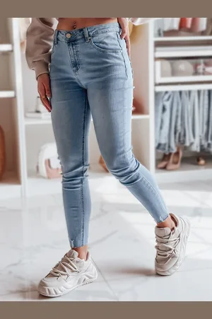 D-Street Spodnie damskie jeansowe skinny SKINNIZA niebieskie UY2357