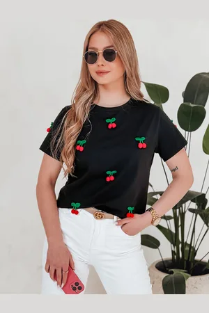D-Street T-shirt damski CHERETTE czarny RY2847