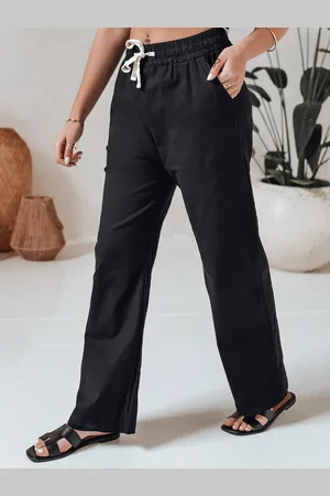D-Street Spodnie damskie casualowe wide leg BOHO DAY czarne UY2647