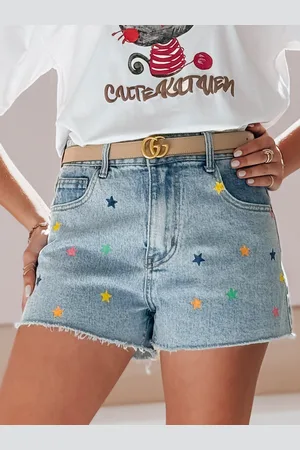 D-Street Spodenki damskie jeansowe STARSHINE niebieskie SY0463