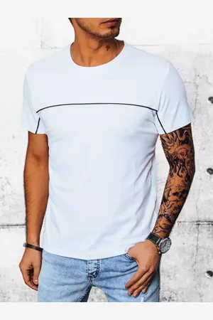 D-Street T-shirt męski gładki biały RX5027