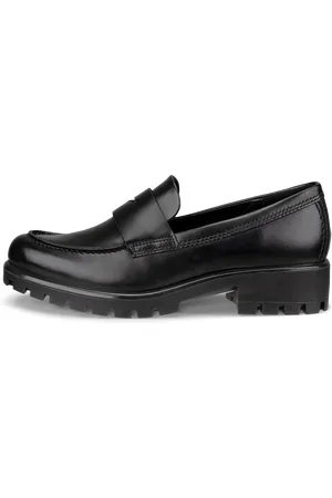 Ecco Damskie skórzane loafery