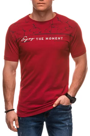 Edoti T-shirt męski z nadrukiem S2035