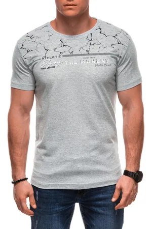 Edoti T-shirt męski z nadrukiem S2035